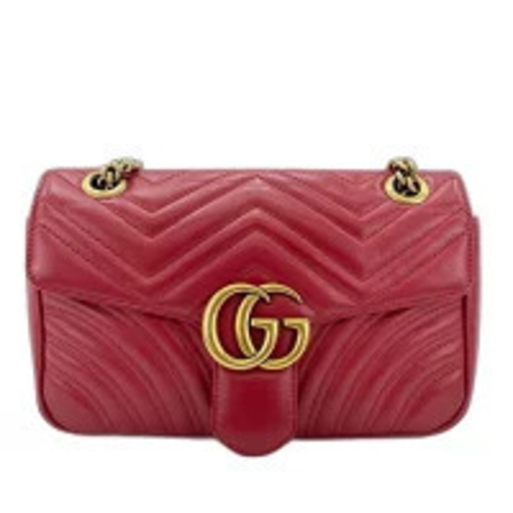 Gucci Marmont Shoulder Bag Leather Red